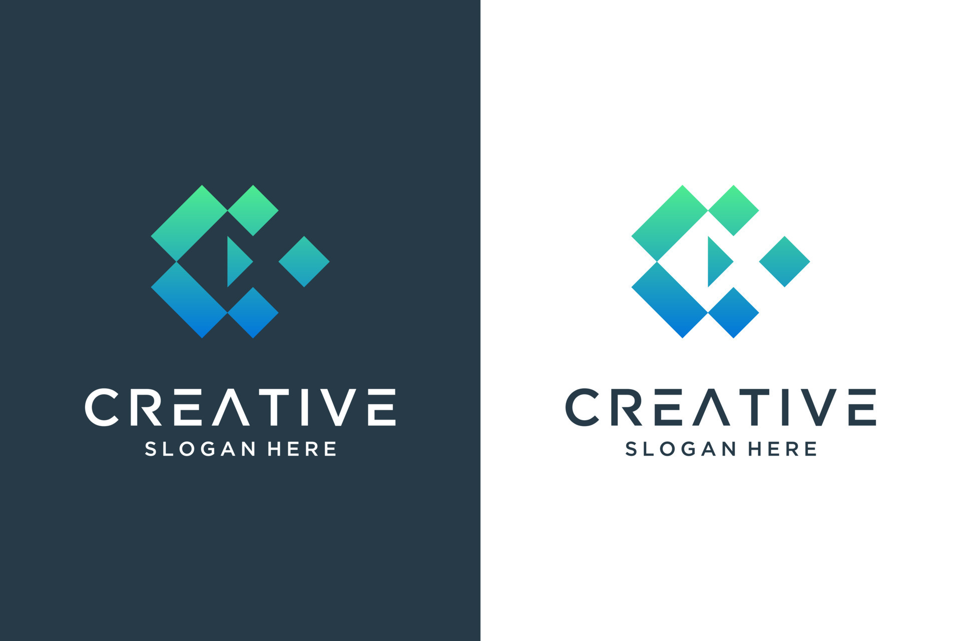 Abstract creative letter C logo design technology 17598729 Vector Art ...