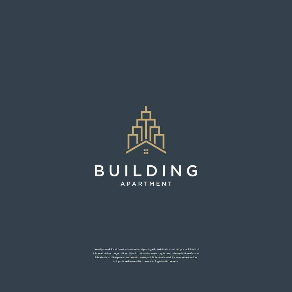 Building and home logo design real estate, architecture, construction vector