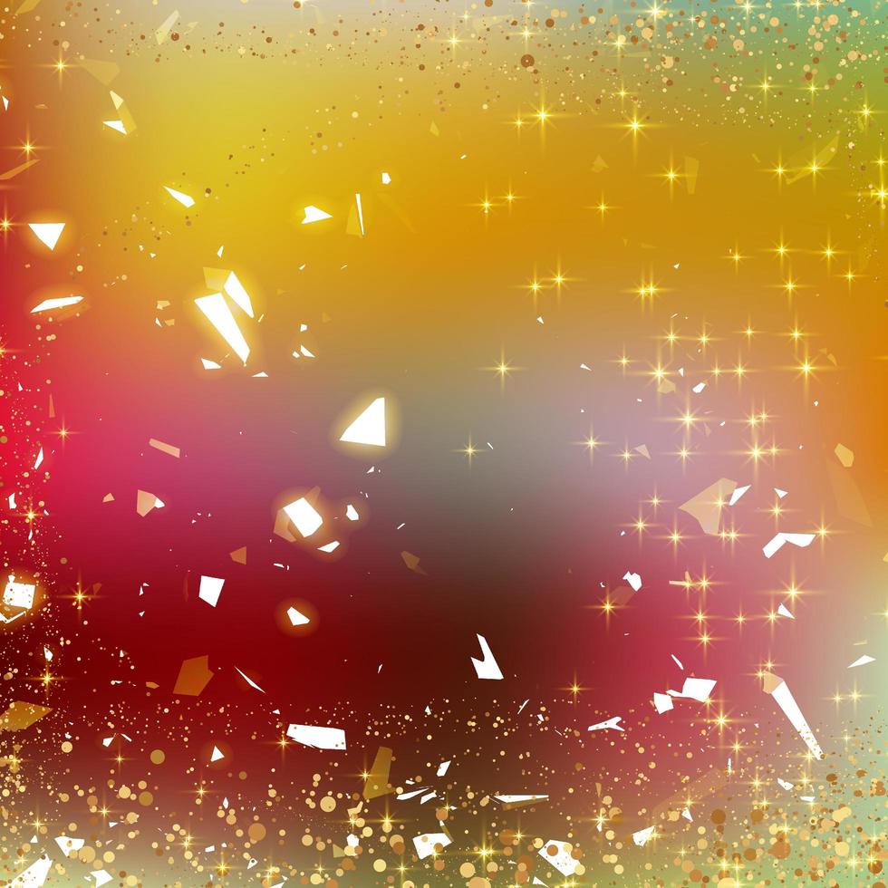 Gradient iridescent color background  with gold sparkle photo