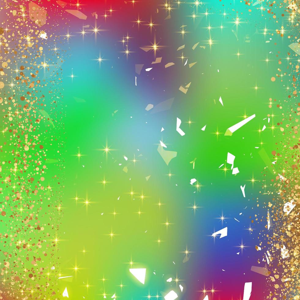 Gradient rainbow color background  with gold sparkle photo