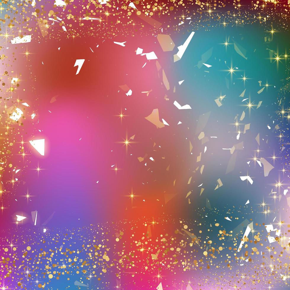 Gold sparkle with gradient iridescent colorful background photo