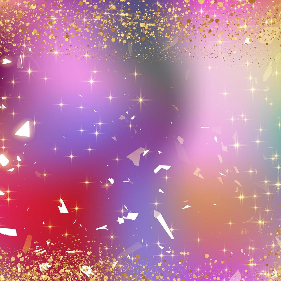 Gold sparkle with gradient iridescent colorful background photo