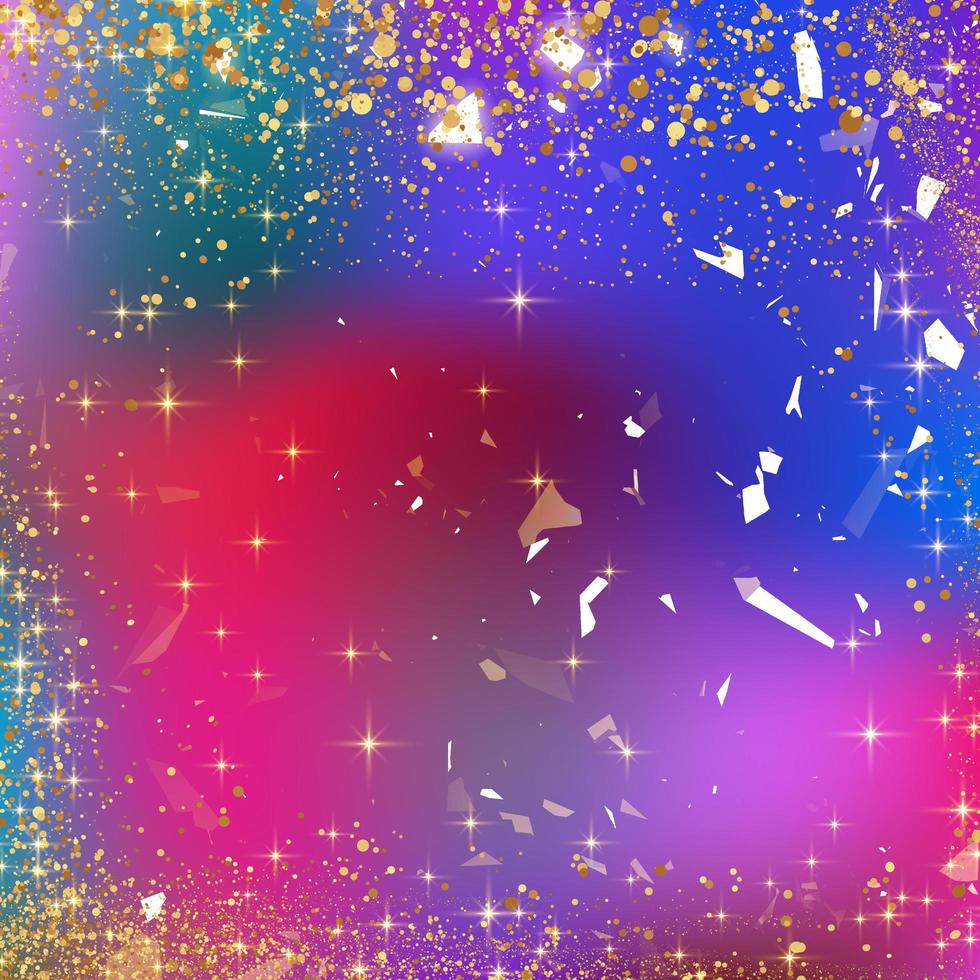 Gold sparkle with gradient iridescent colorful background photo