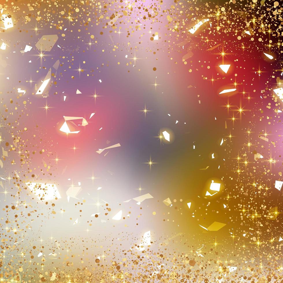 Gold sparkle with gradient iridescent colorful background photo