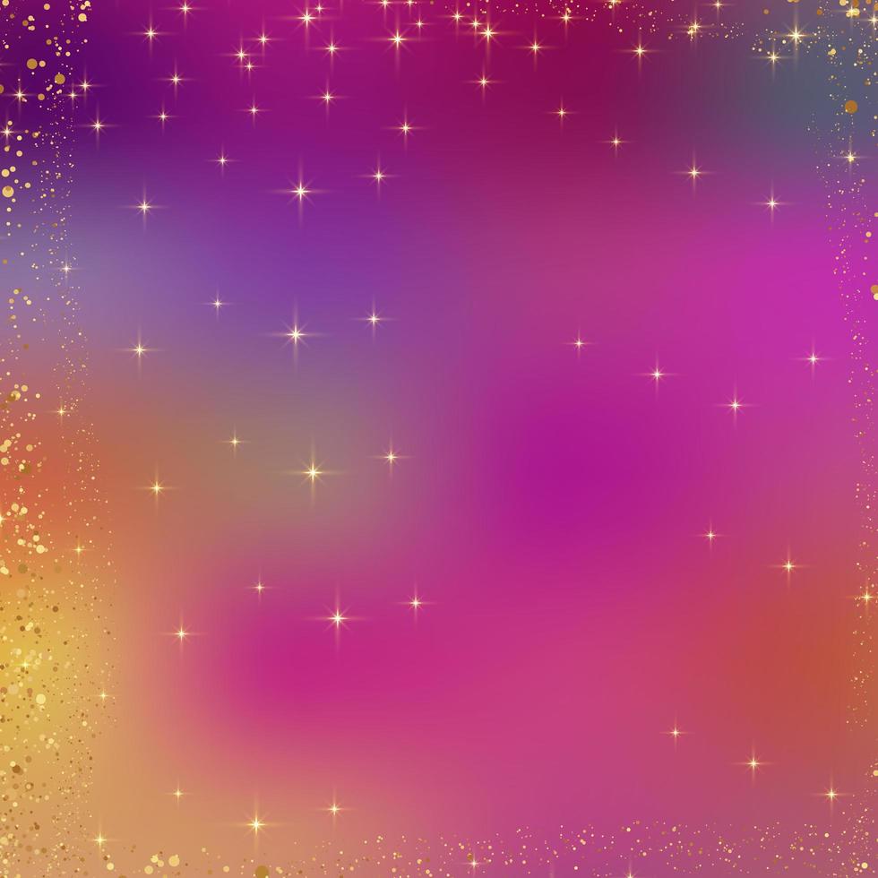 Gold sparkle with gradient iridescent color background photo