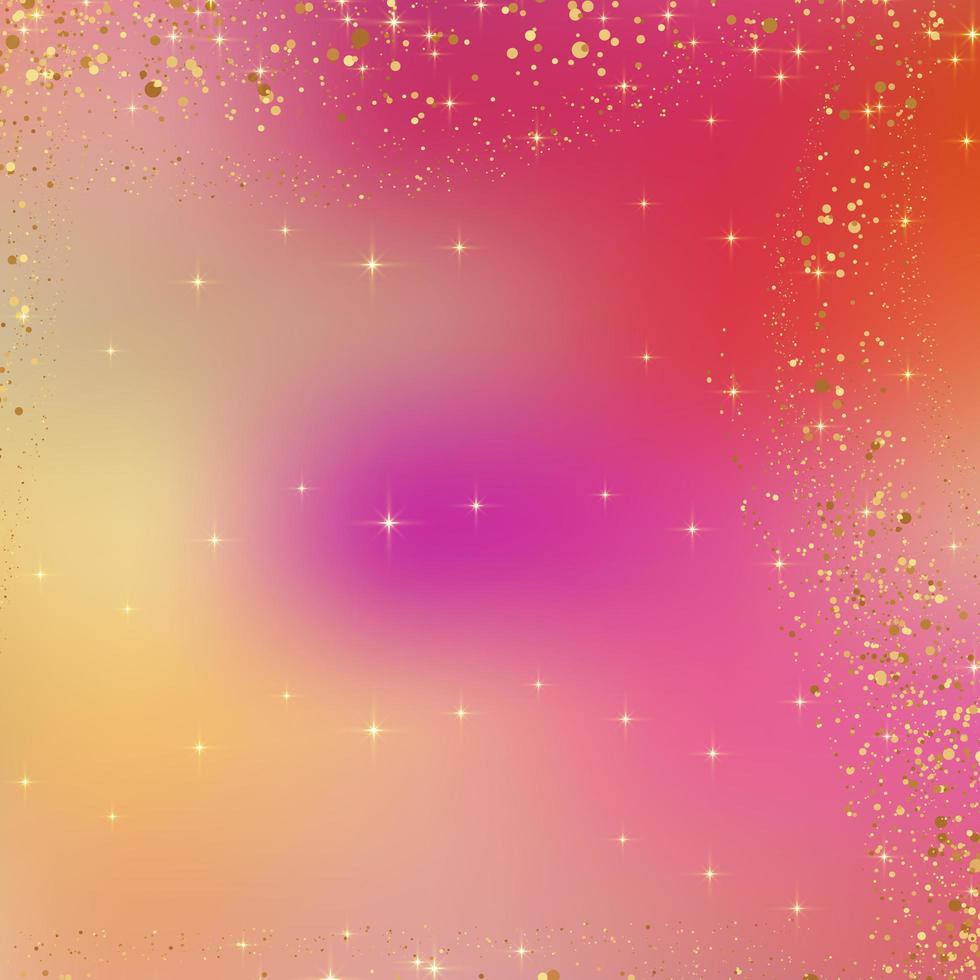 Gold sparkle with gradient iridescent color background photo