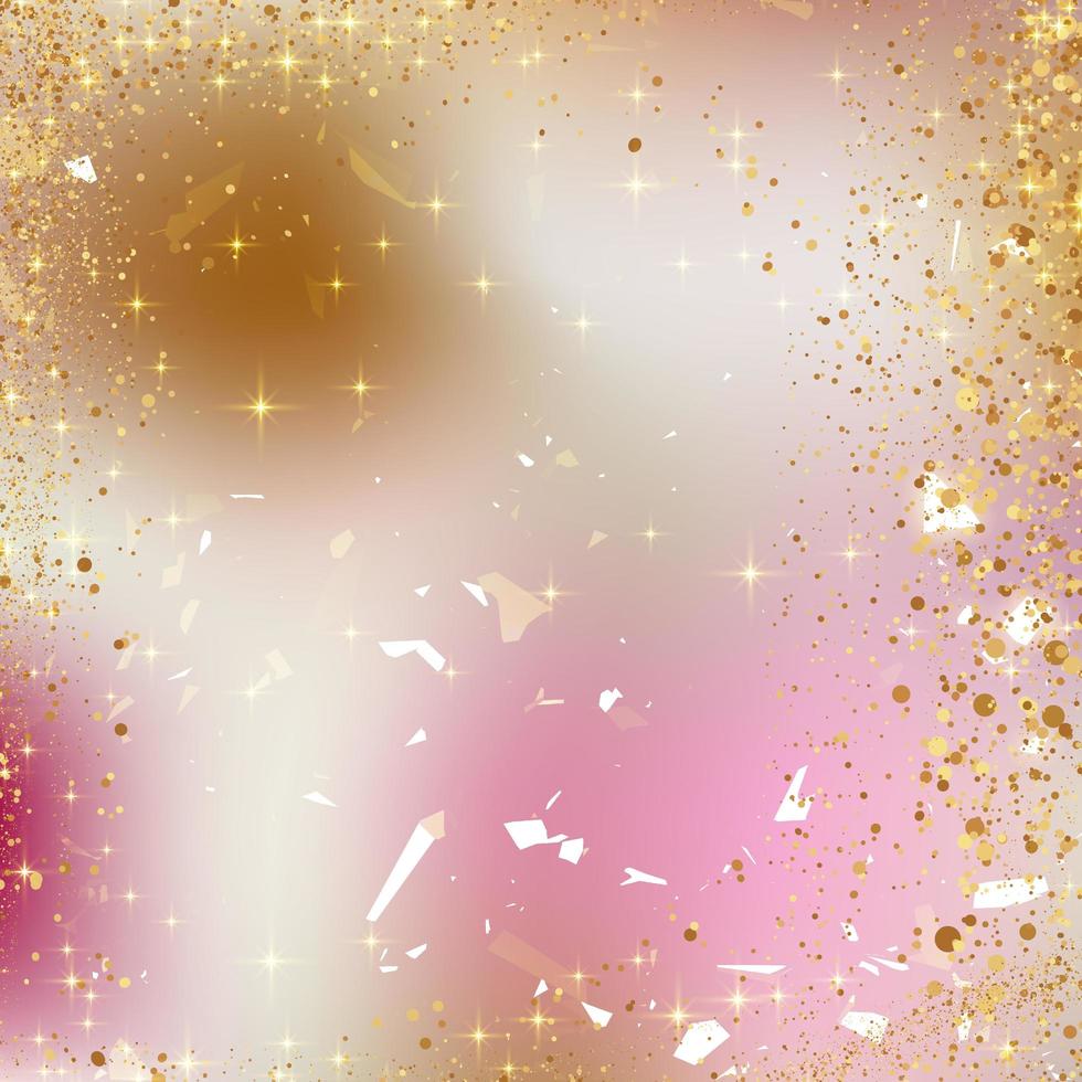 Gradient rose color background  with gold sparkle photo