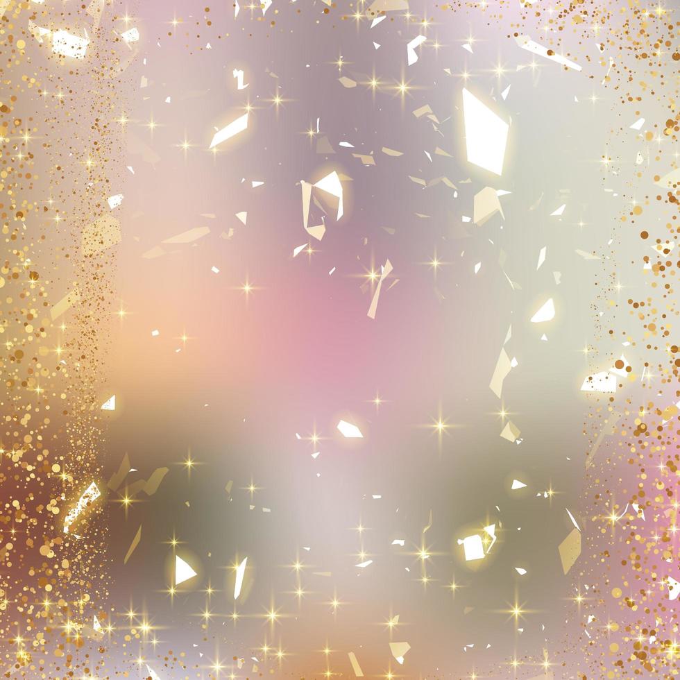 Gradient rose color background  with gold sparkle photo
