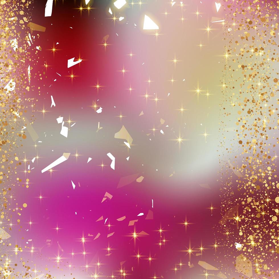 Gradient rose color background  with gold sparkle photo