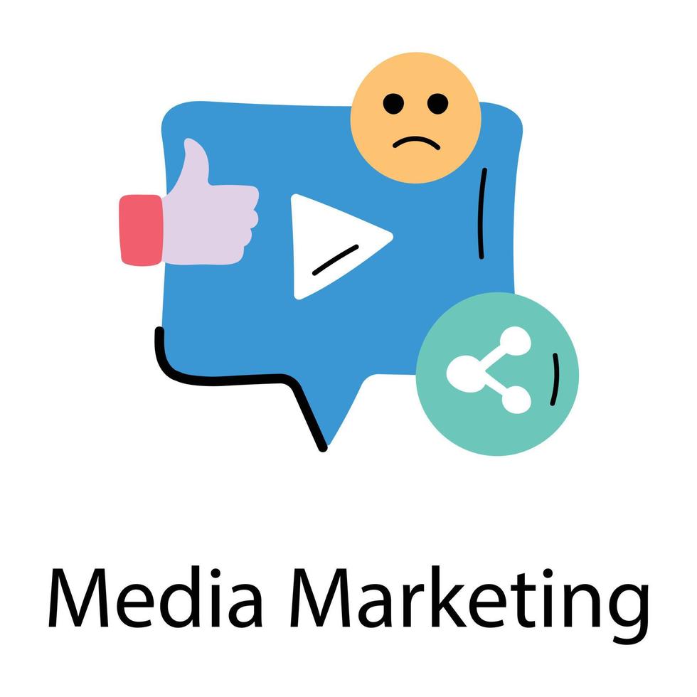 Trendy Media Marketing vector