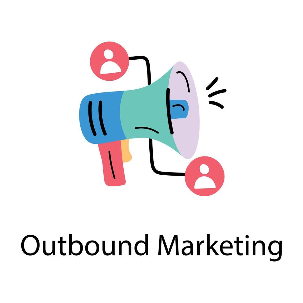 Trendy Outbound Marketing vector