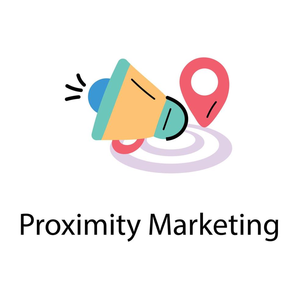 Trendy Proximity Marketing vector