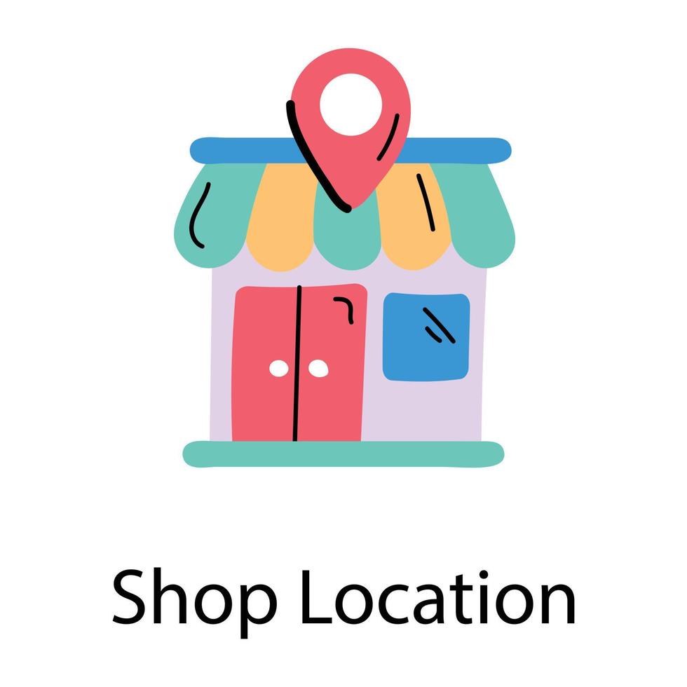 Trendy Shop Location vector