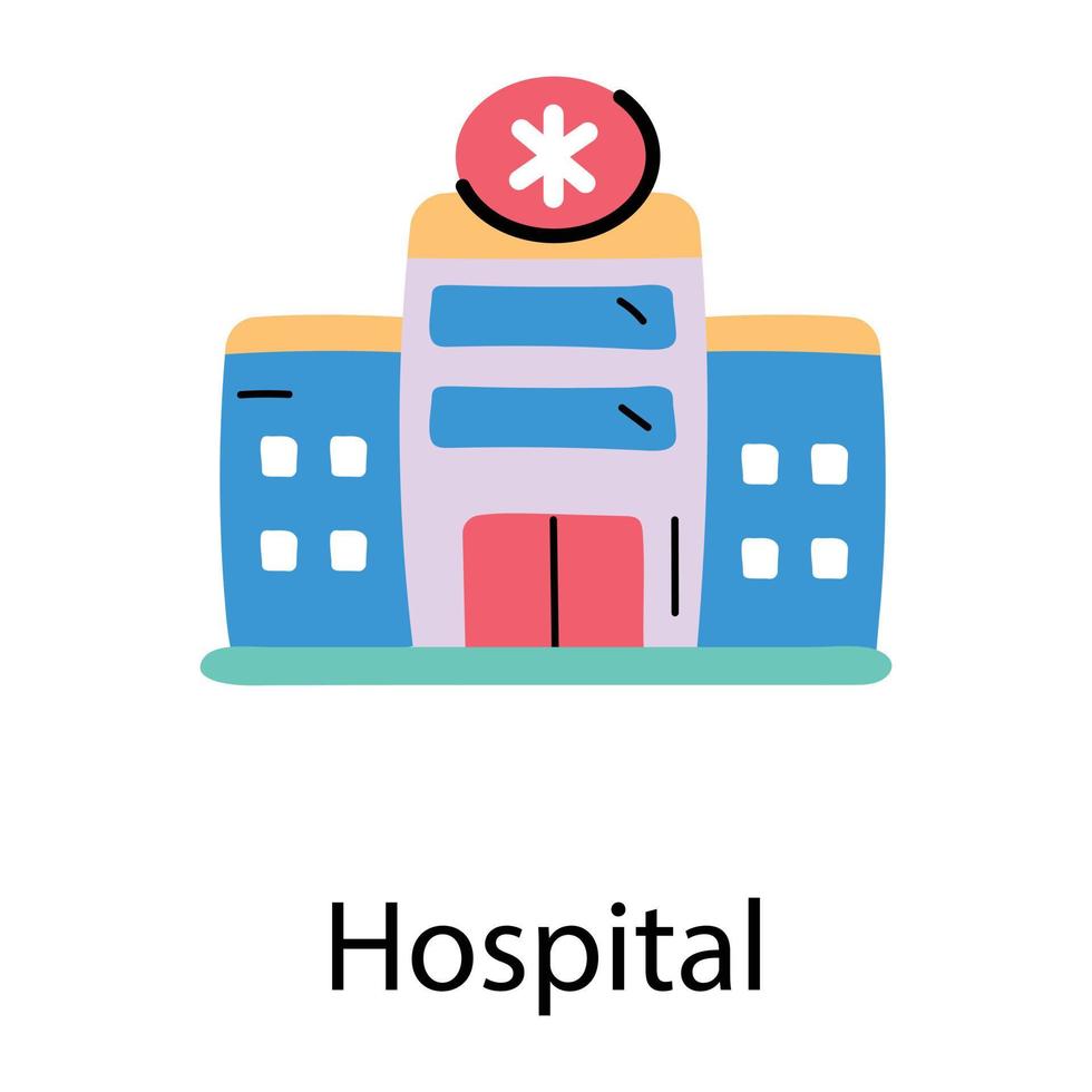 Trendy Hospital Concepts vector