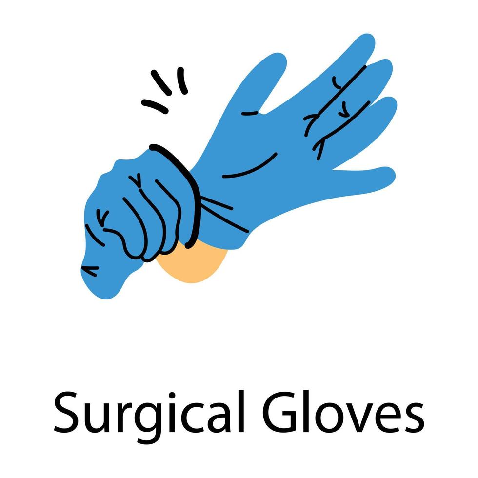 guantes quirúrgicos de moda vector