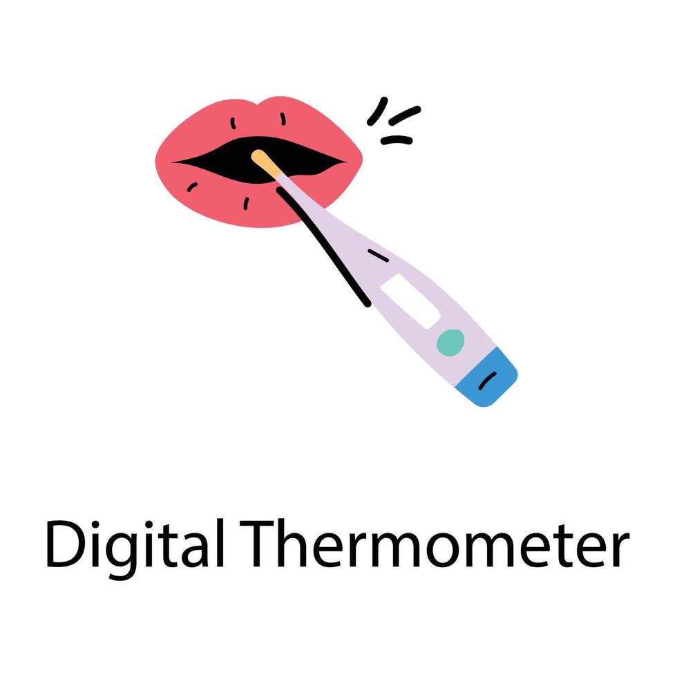 Trendy Digital Thermometer vector