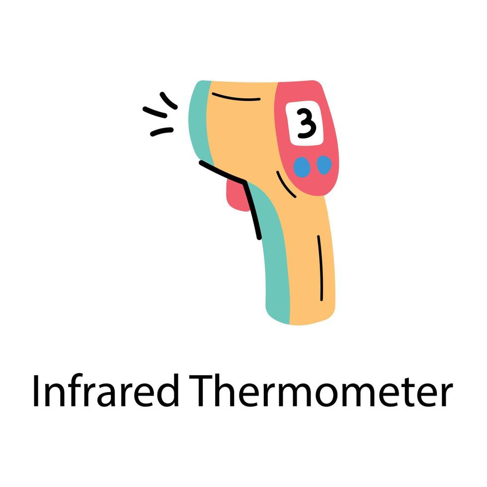 Trendy Infrared Thermometer vector