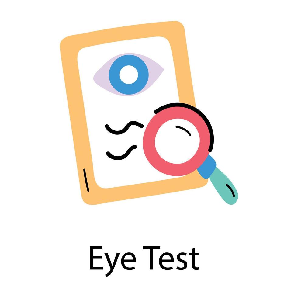 Trendy Eye Test vector