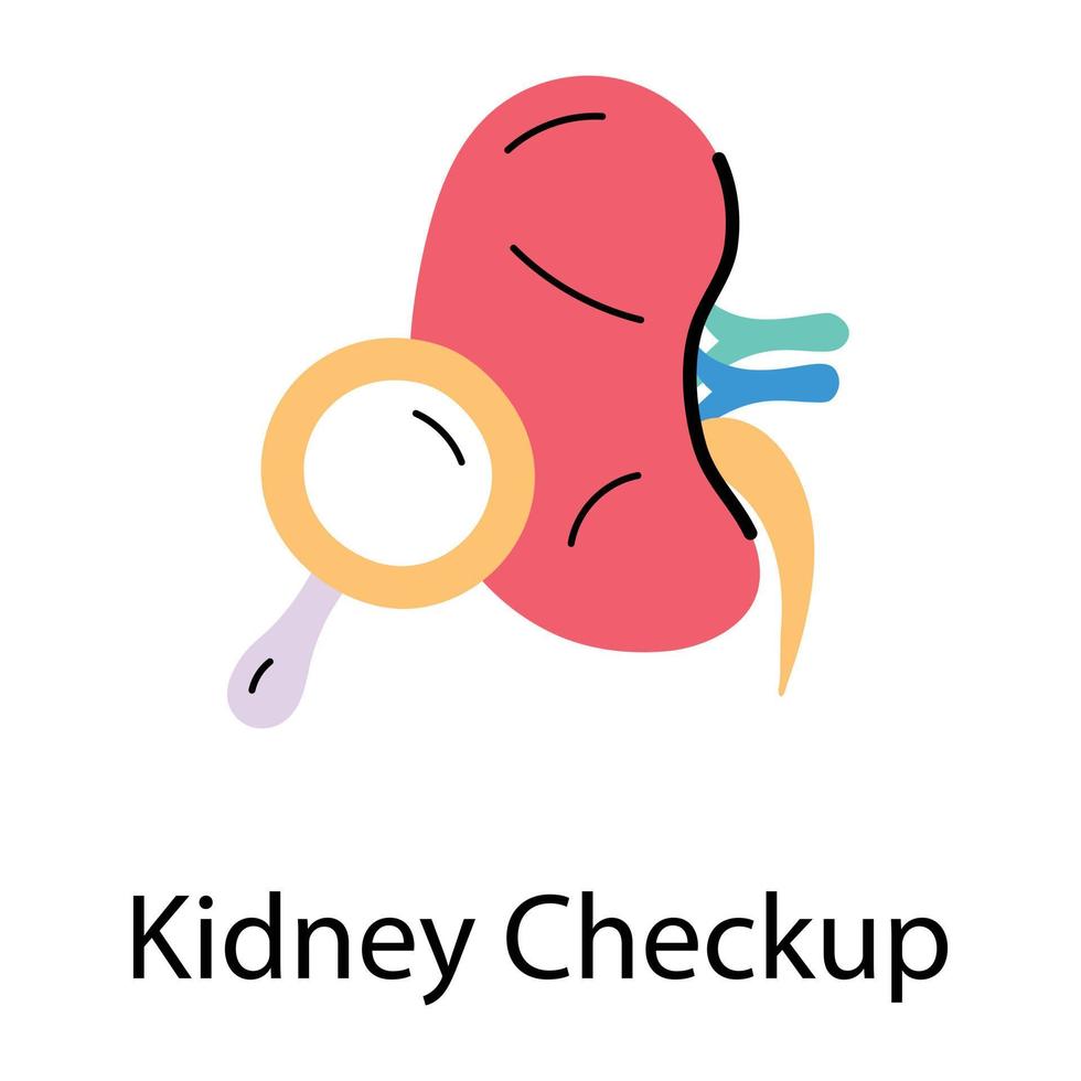 Trendy Kidney Checkup vector