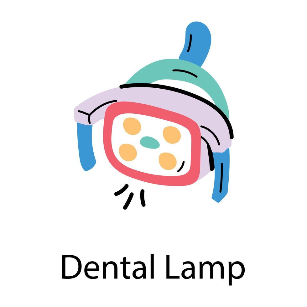 Trendy Dental Lamp vector