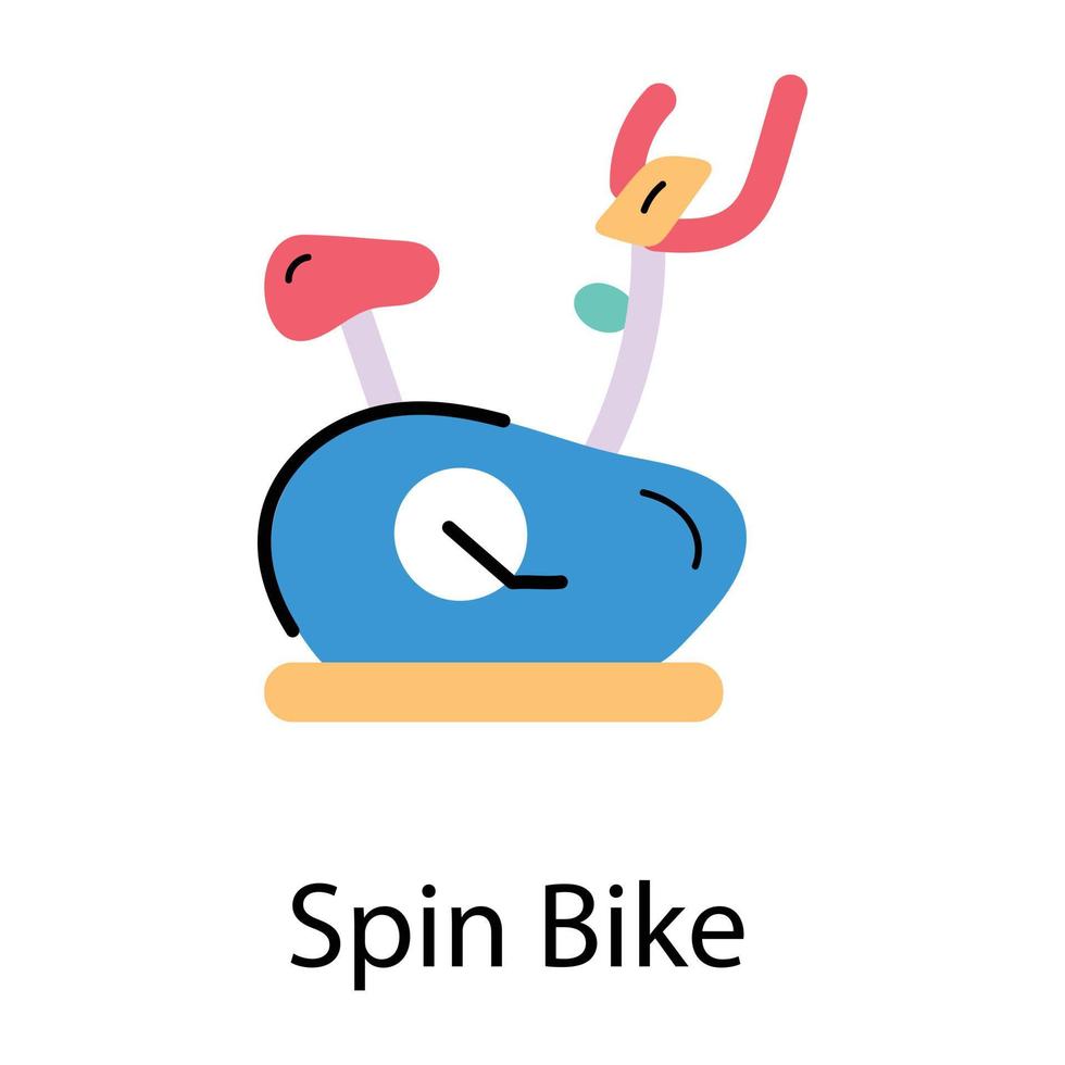 Trendy Spin Bike vector