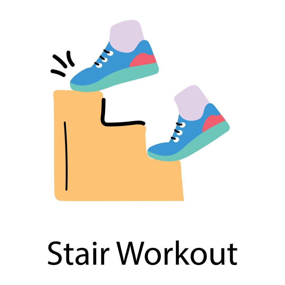 Trendy Stair Workout vector