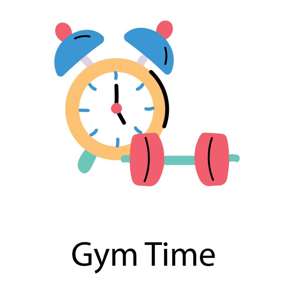 Trendy Gym Time vector