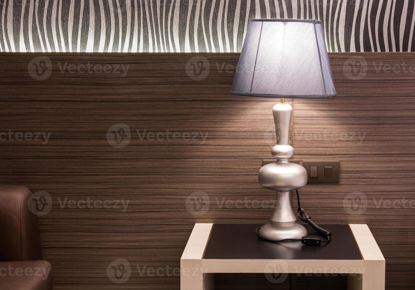 table lamp on bedroom photo