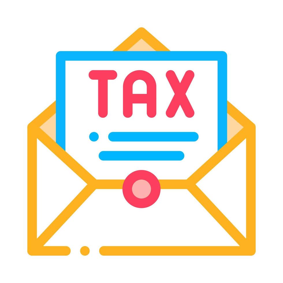 Tax Mail Order Icon Vector Outline Illustration