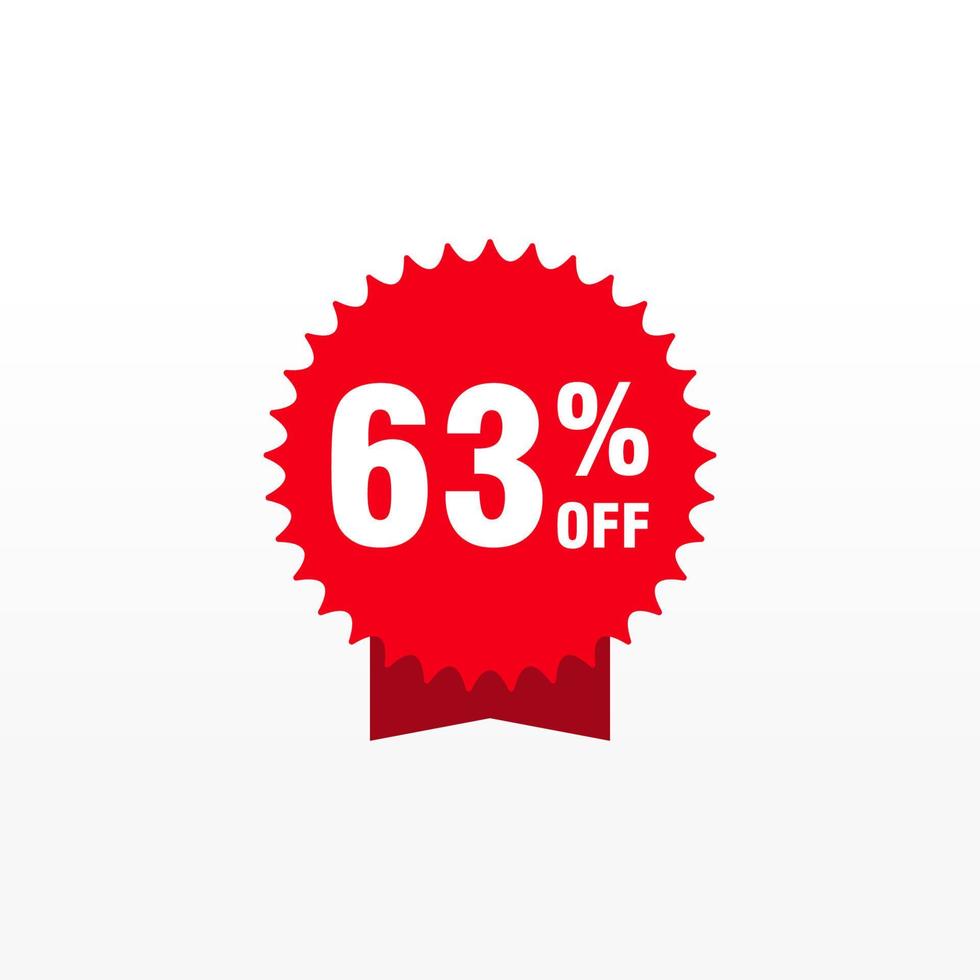 63 discount, Sales Vector badges for Labels, , Stickers, Banners, Tags, Web Stickers, New offer. Discount origami sign banner.