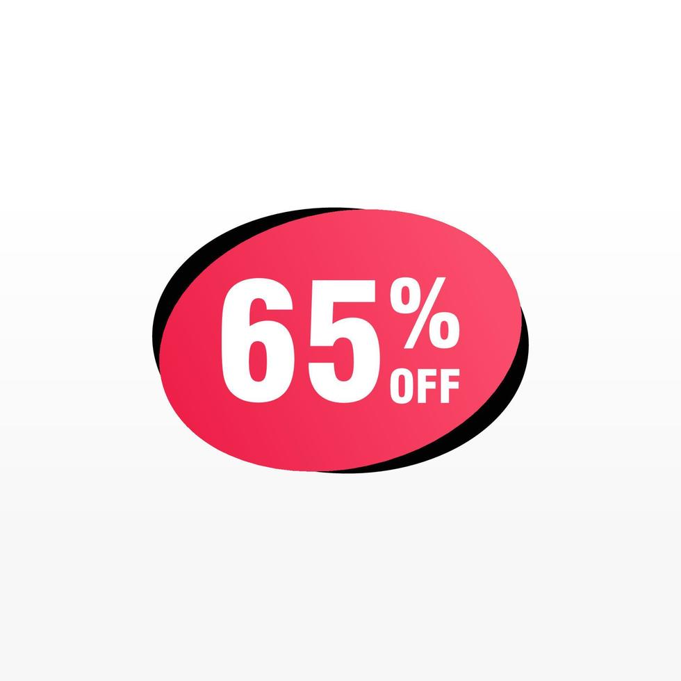 65 discount, Sales Vector badges for Labels, , Stickers, Banners, Tags, Web Stickers, New offer. Discount origami sign banner.