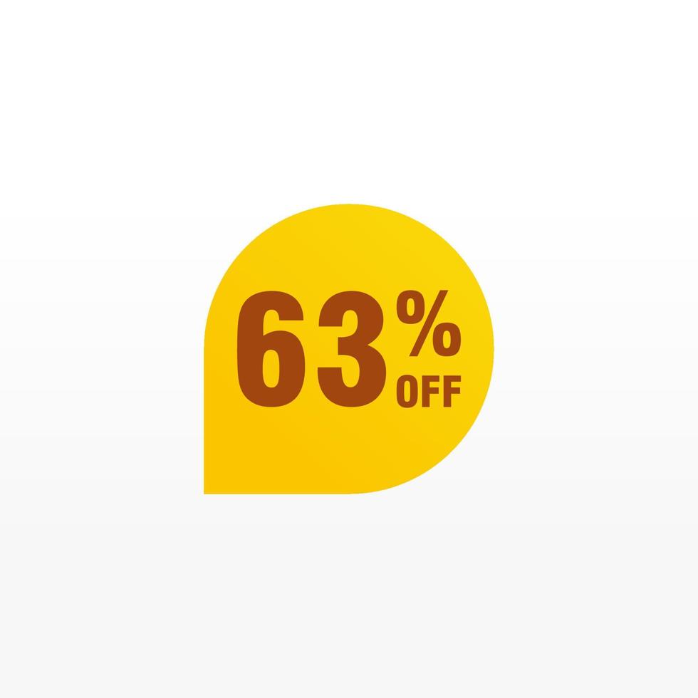 63 discount, Sales Vector badges for Labels, , Stickers, Banners, Tags, Web Stickers, New offer. Discount origami sign banner.