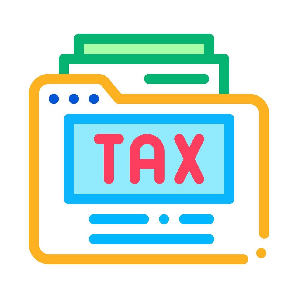 Tax Archive Icon Vector Outline Illustration