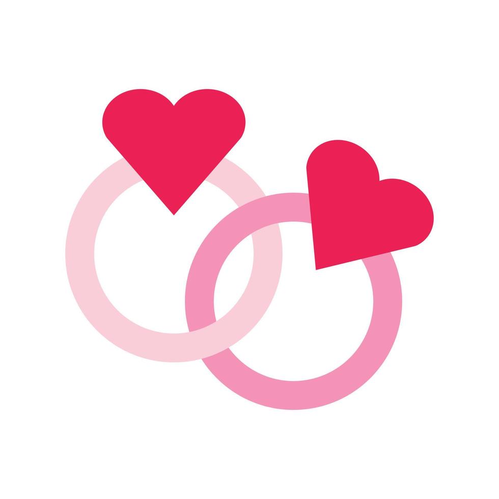 isolate valentine's day pink flat icon vector