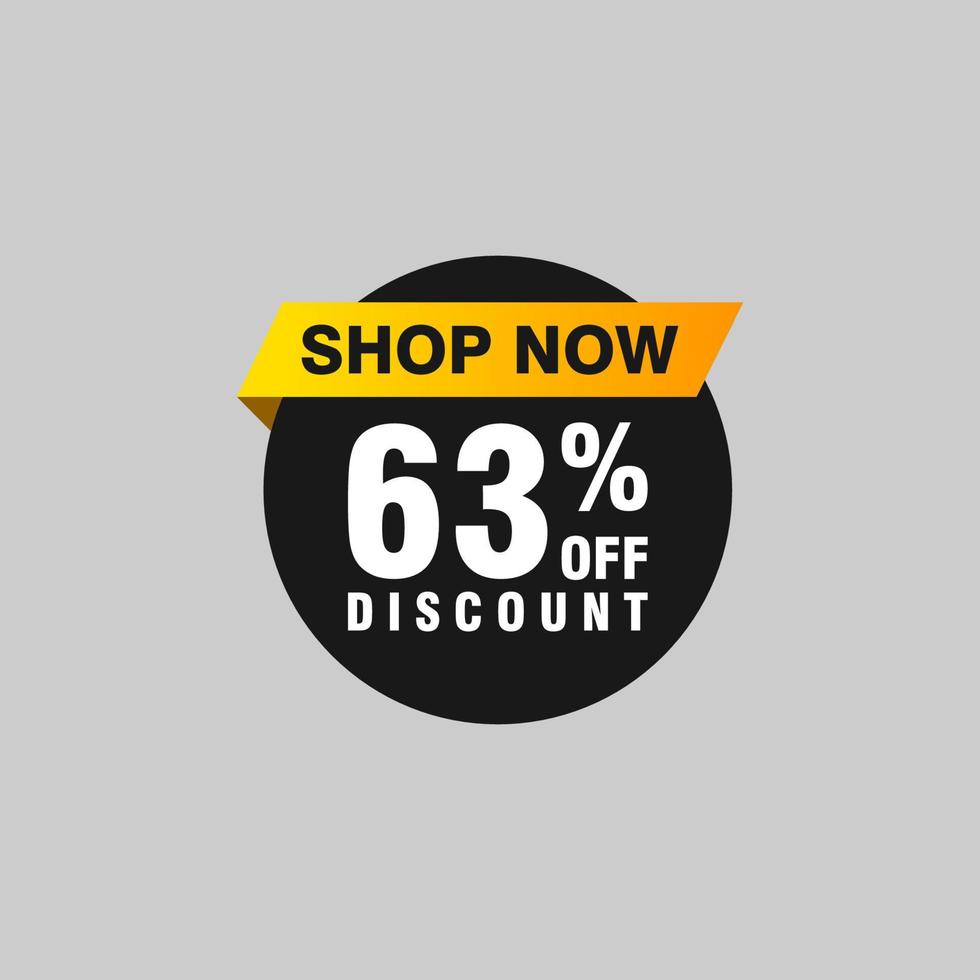63 discount, Sales Vector badges for Labels, , Stickers, Banners, Tags, Web Stickers, New offer. Discount origami sign banner.