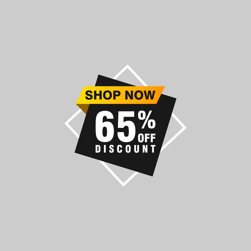 65 discount, Sales Vector badges for Labels, , Stickers, Banners, Tags, Web Stickers, New offer. Discount origami sign banner.