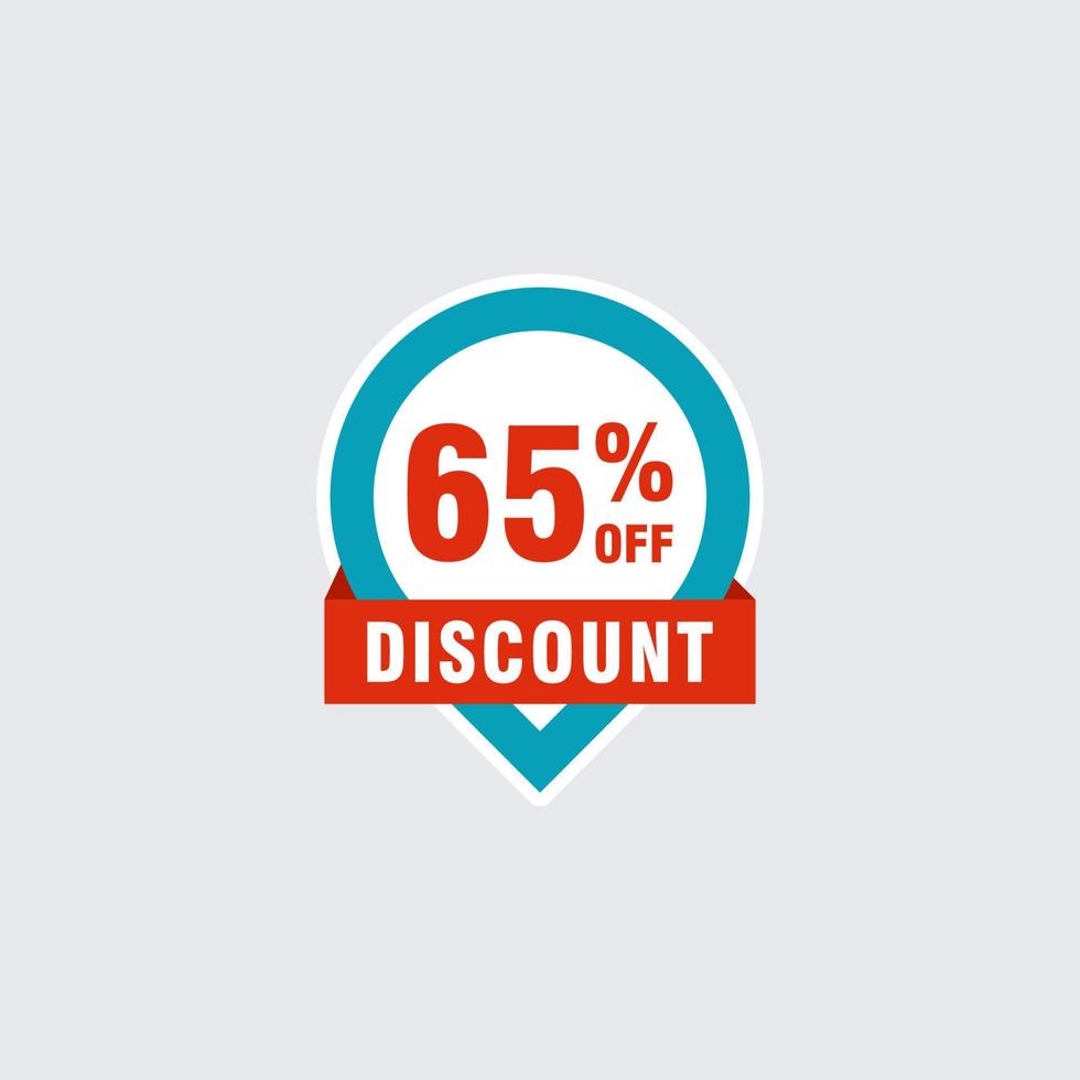 65 discount, Sales Vector badges for Labels, , Stickers, Banners, Tags, Web Stickers, New offer. Discount origami sign banner.