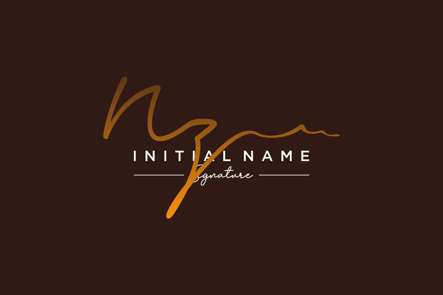 Initial NZ signature logo template vector. Hand drawn Calligraphy lettering Vector illustration.