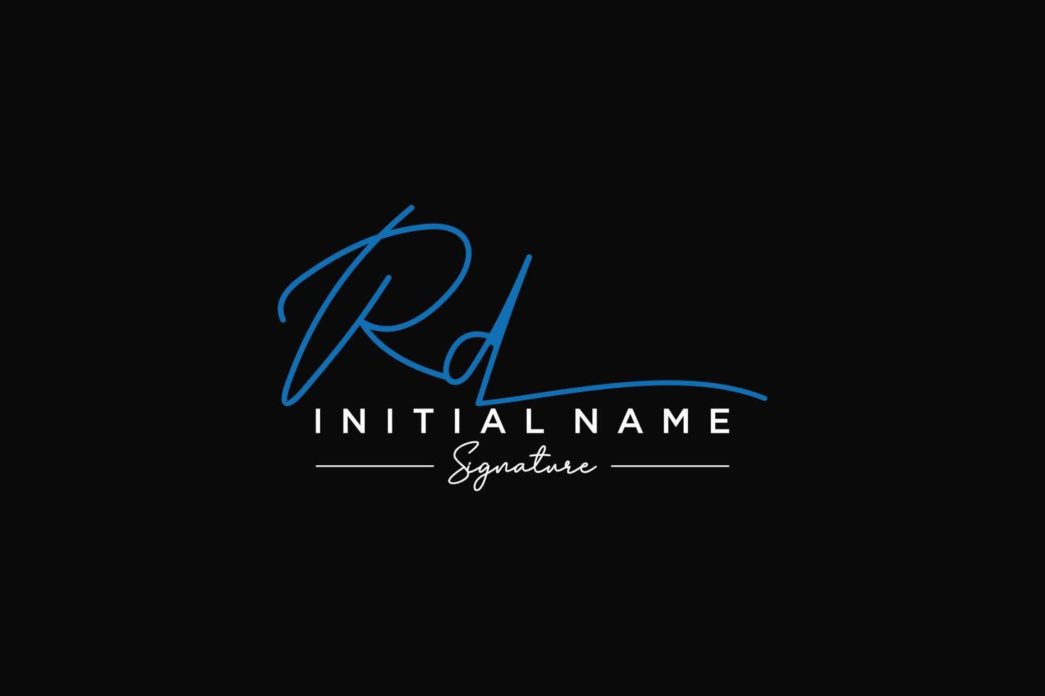 Initial RD signature logo template vector. Hand drawn Calligraphy lettering Vector illustration.