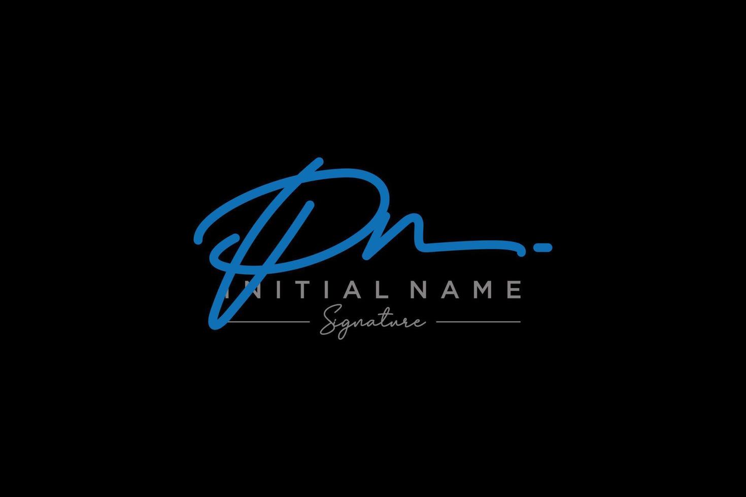 Initial PN signature logo template vector. Hand drawn Calligraphy lettering Vector illustration.