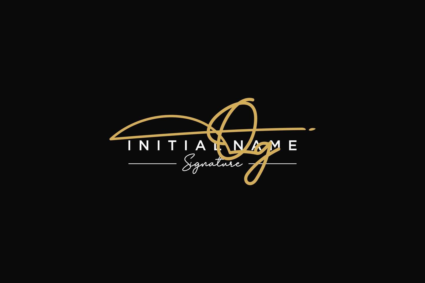 Initial QG signature logo template vector. Hand drawn Calligraphy lettering Vector illustration.