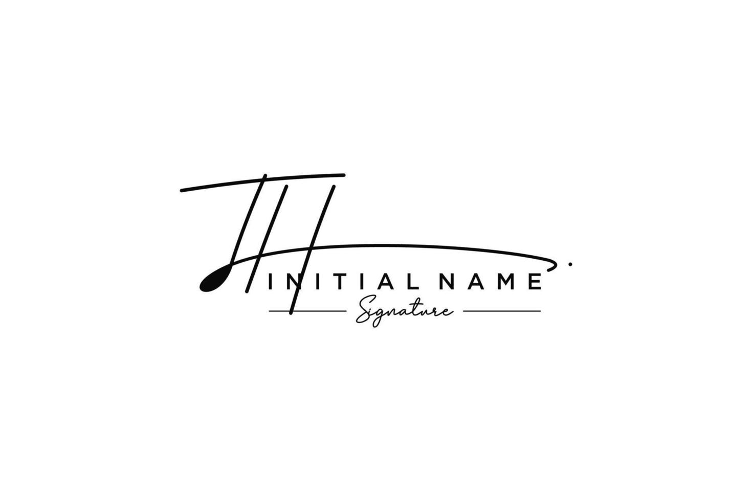 Initial TH signature logo template vector. Hand drawn Calligraphy ...