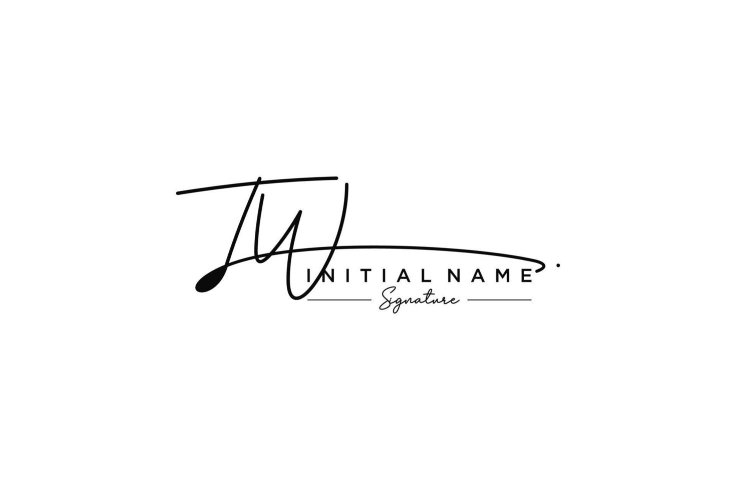 Initial TW signature logo template vector. Hand drawn Calligraphy lettering Vector illustration.