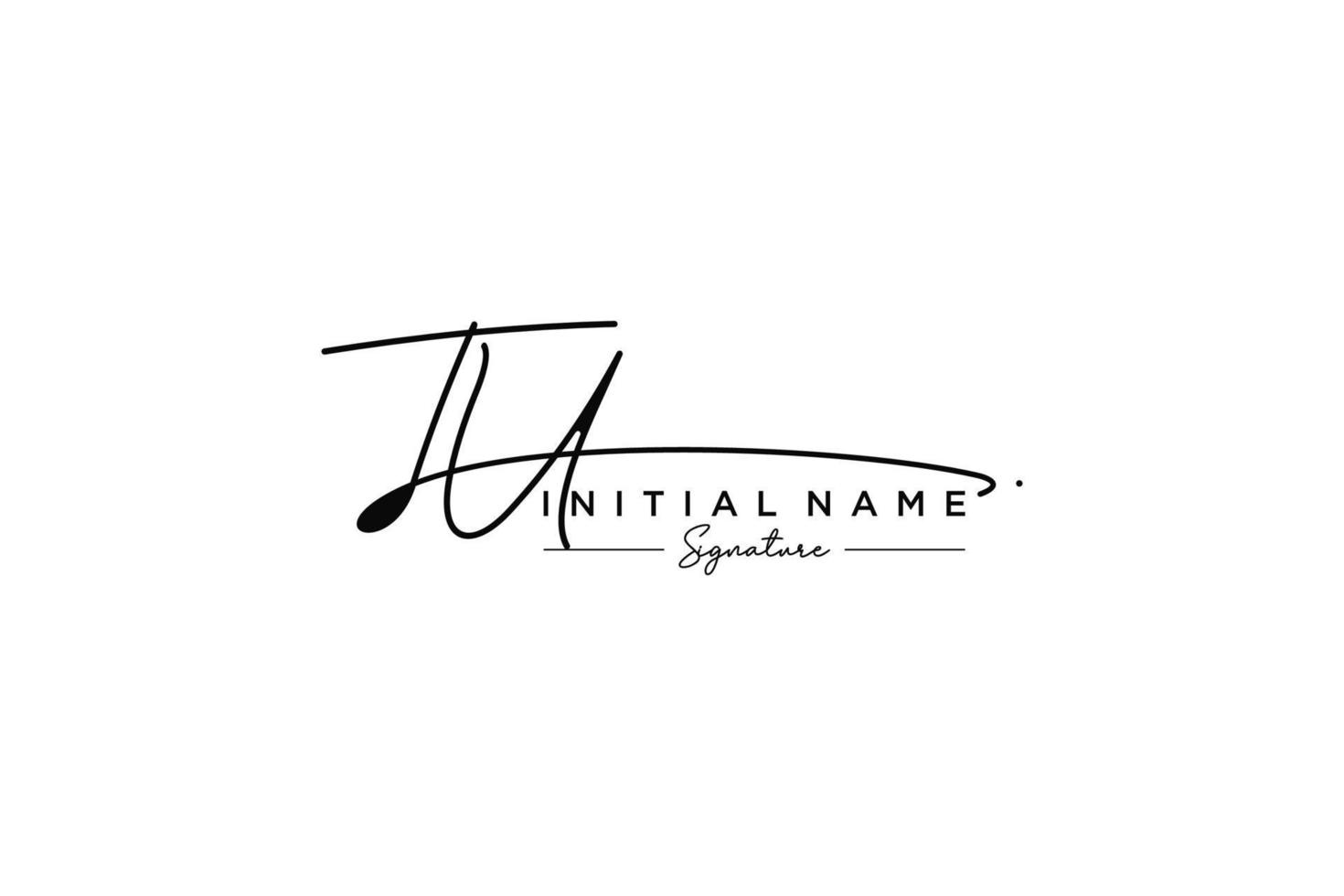 Initial TU signature logo template vector. Hand drawn Calligraphy lettering Vector illustration.