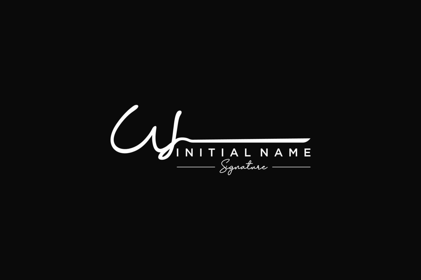 Initial US signature logo template vector. Hand drawn Calligraphy lettering Vector illustration.