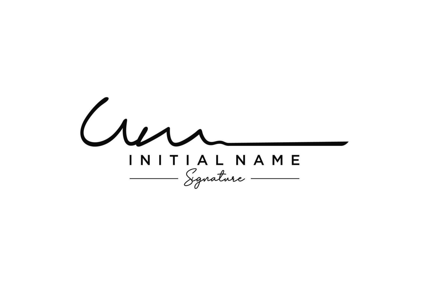 Initial UM signature logo template vector. Hand drawn Calligraphy lettering Vector illustration.