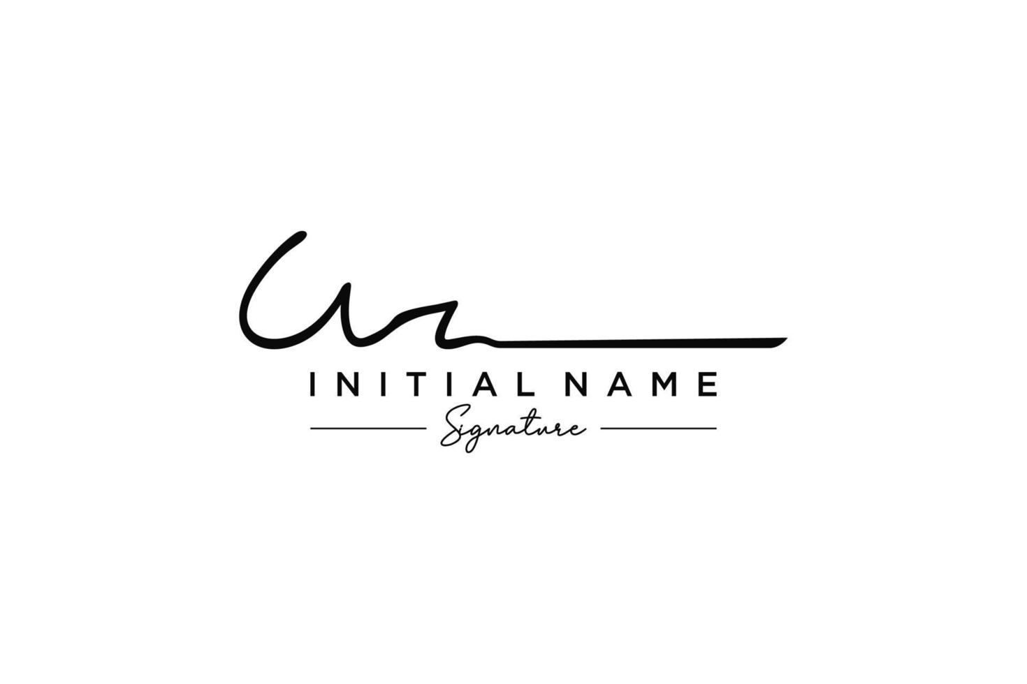 Initial UR signature logo template vector. Hand drawn Calligraphy lettering Vector illustration.