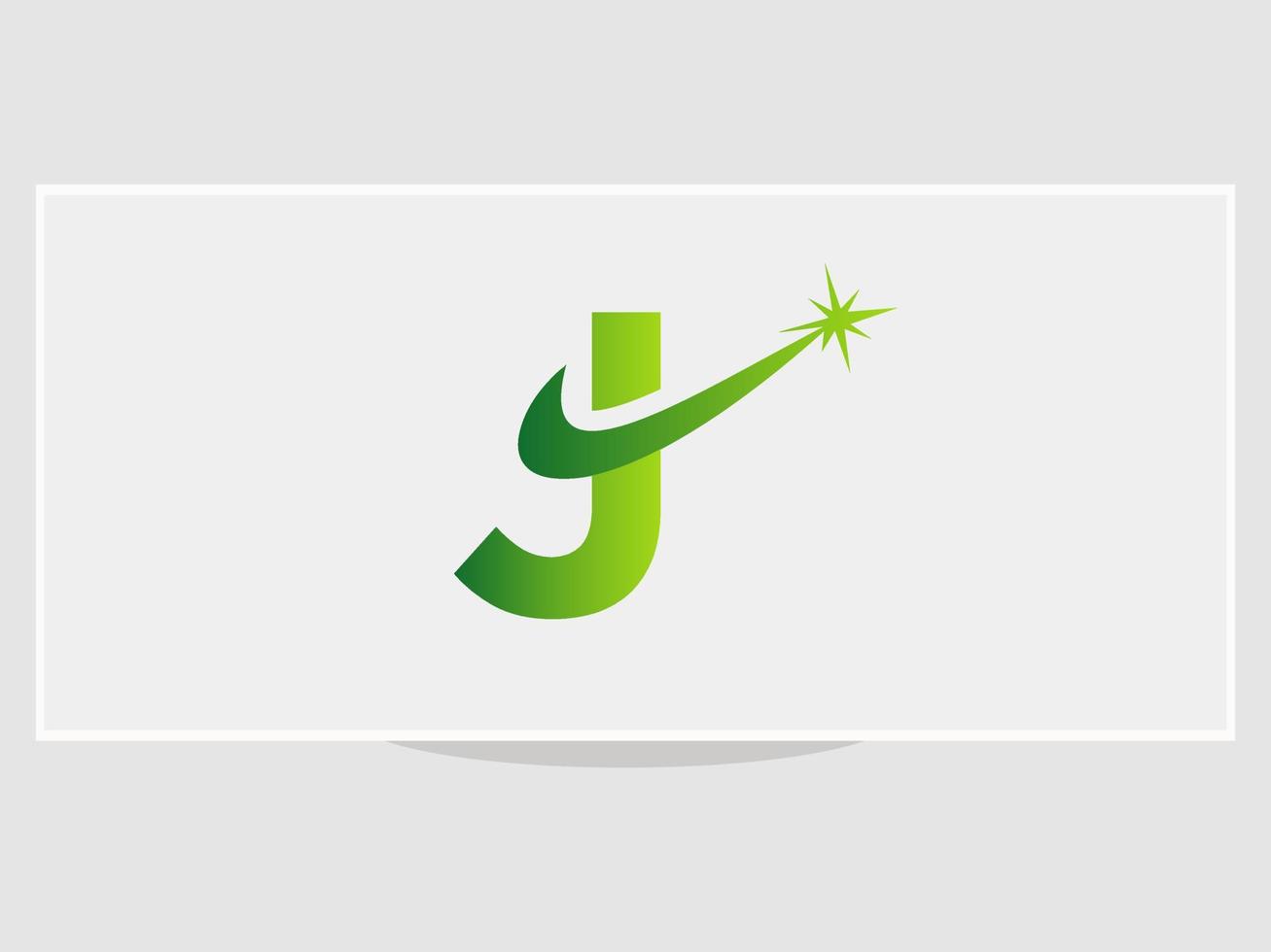 plantilla de diseño de logotipo de letra j chispa vector