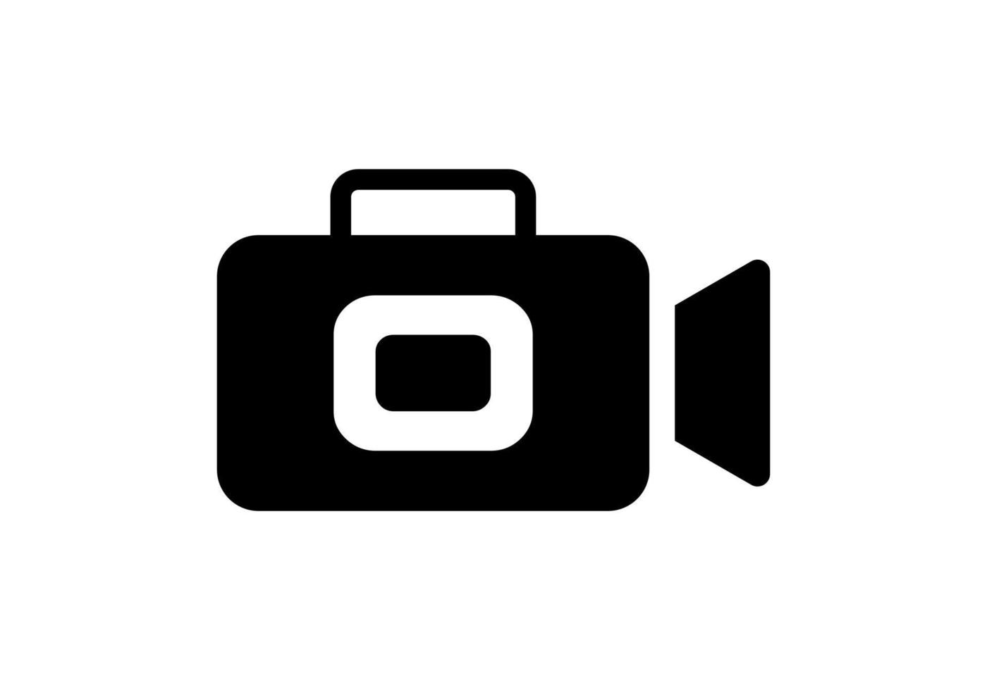 letra o película cámara de video diseño de logotipo cine cine y videografía signo vector