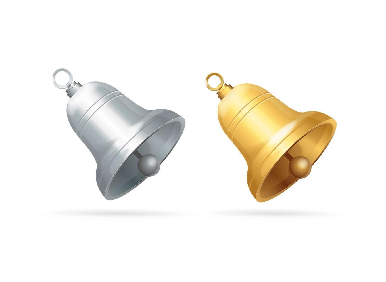 Realistic Detailed 3d Different Bell Set. Vector
